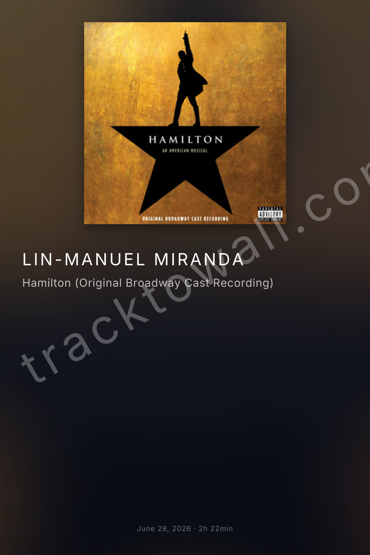 Hamilton (Original Broadway Cast Recording) — gradient poster style