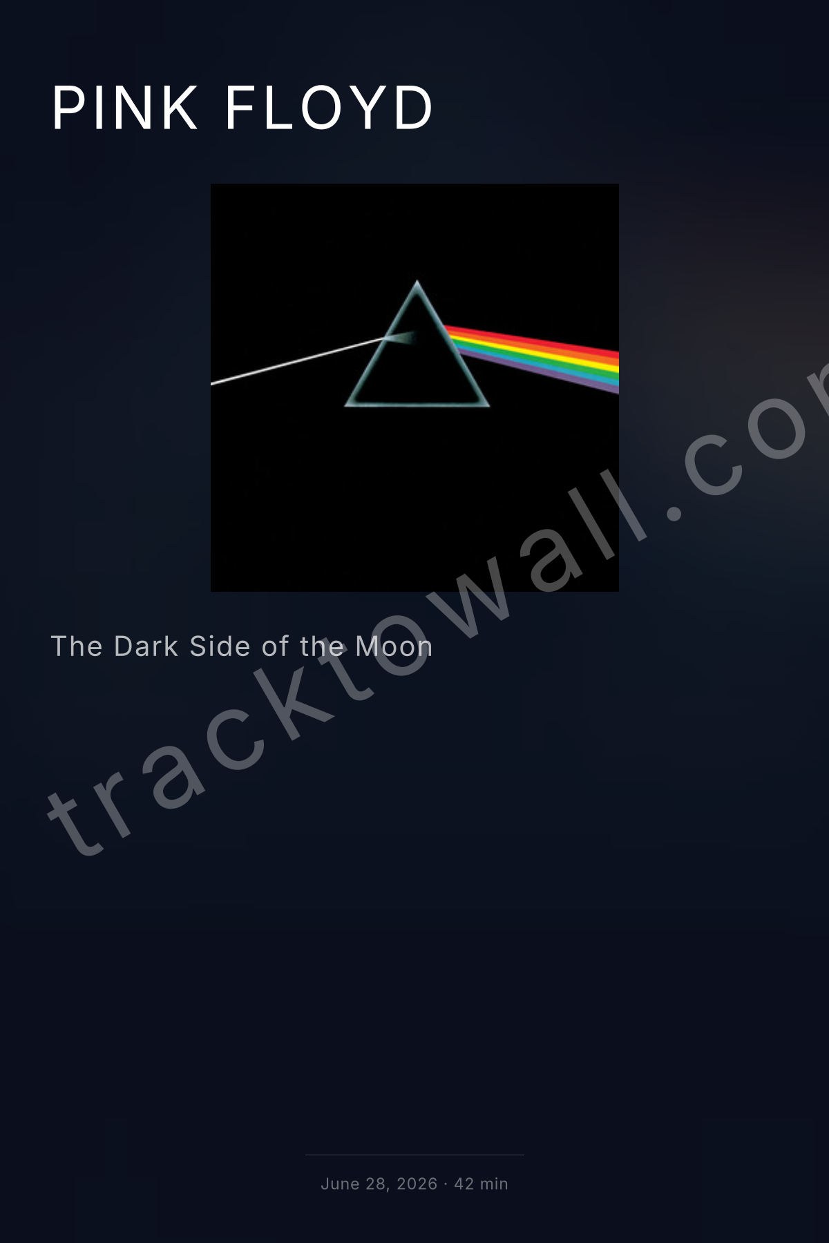 The Dark Side of the Moon — bold poster style