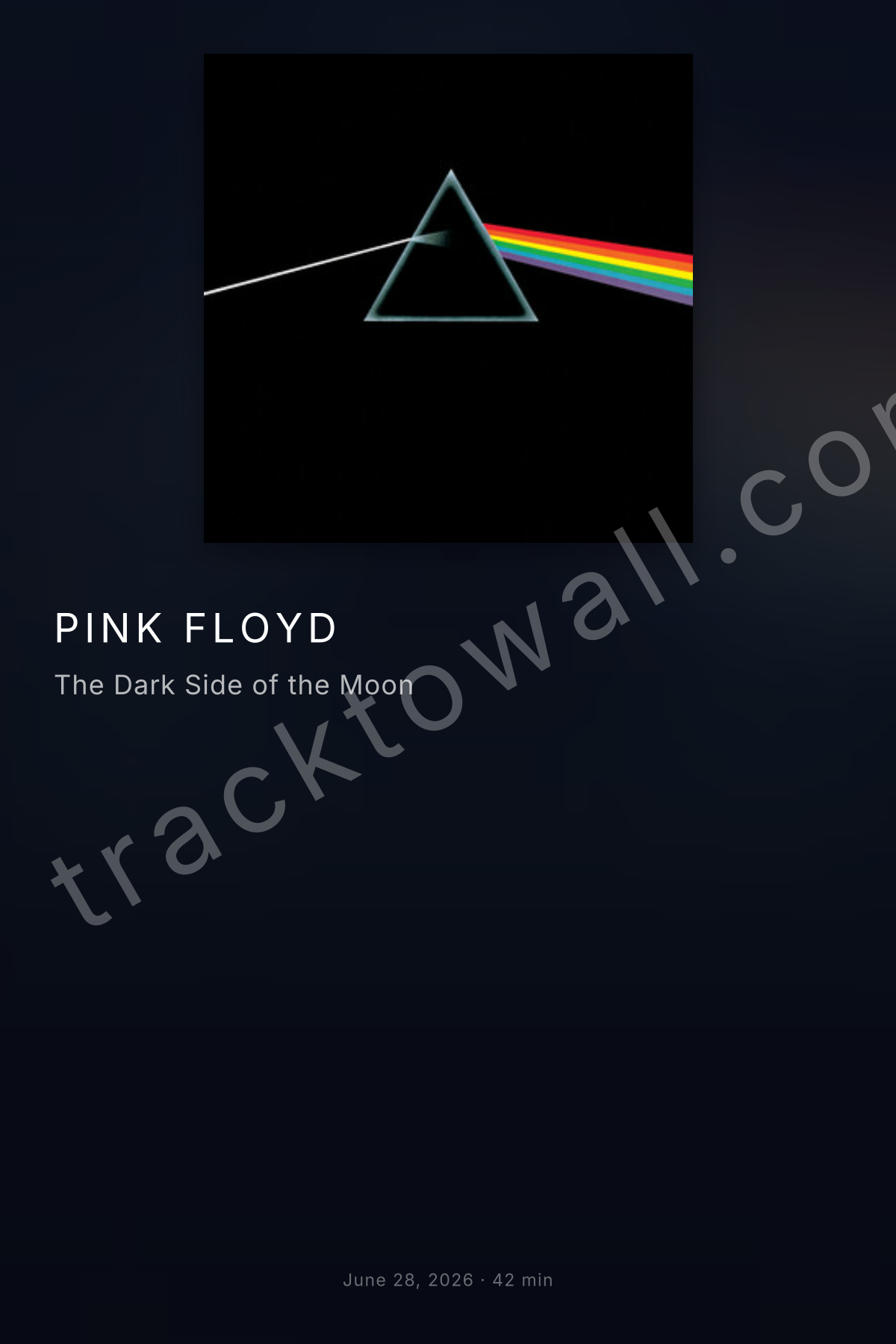 The Dark Side of the Moon — gradient poster style