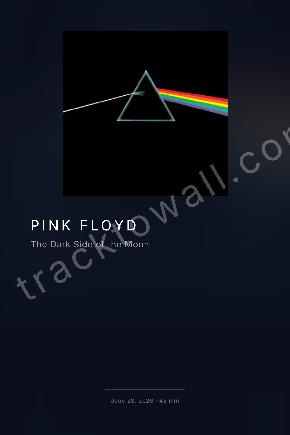 The Dark Side of the Moon — minimal poster style
