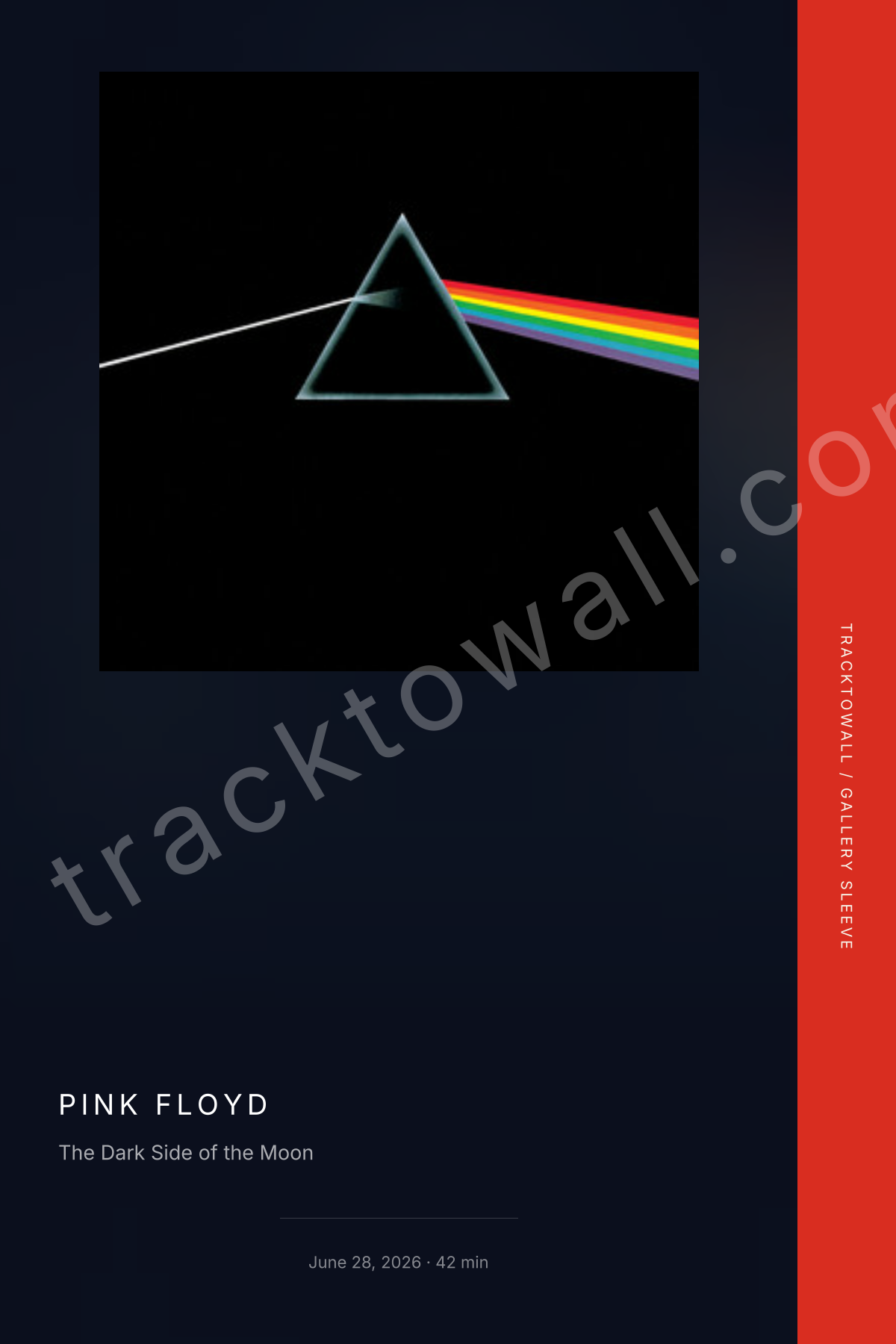 The Dark Side of the Moon — sleeve poster style
