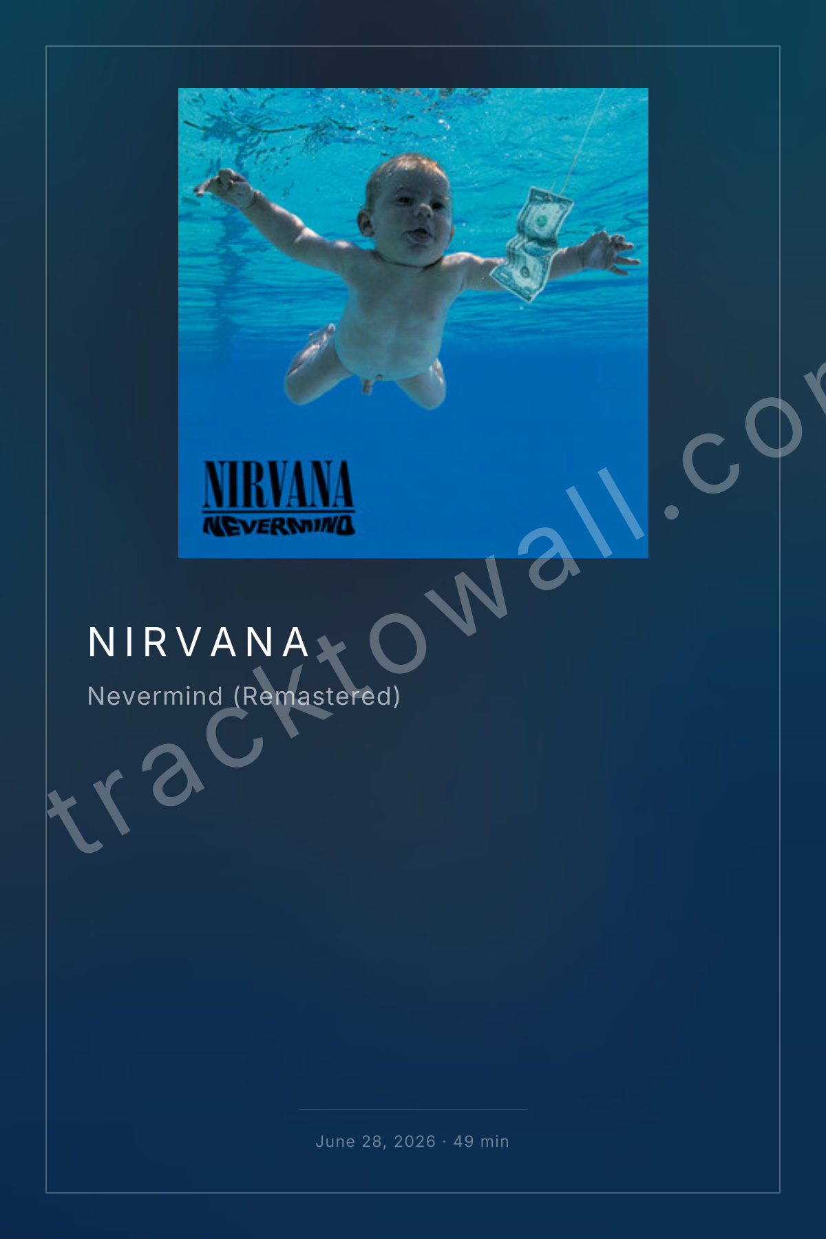 Nevermind (Remastered) — minimal poster style