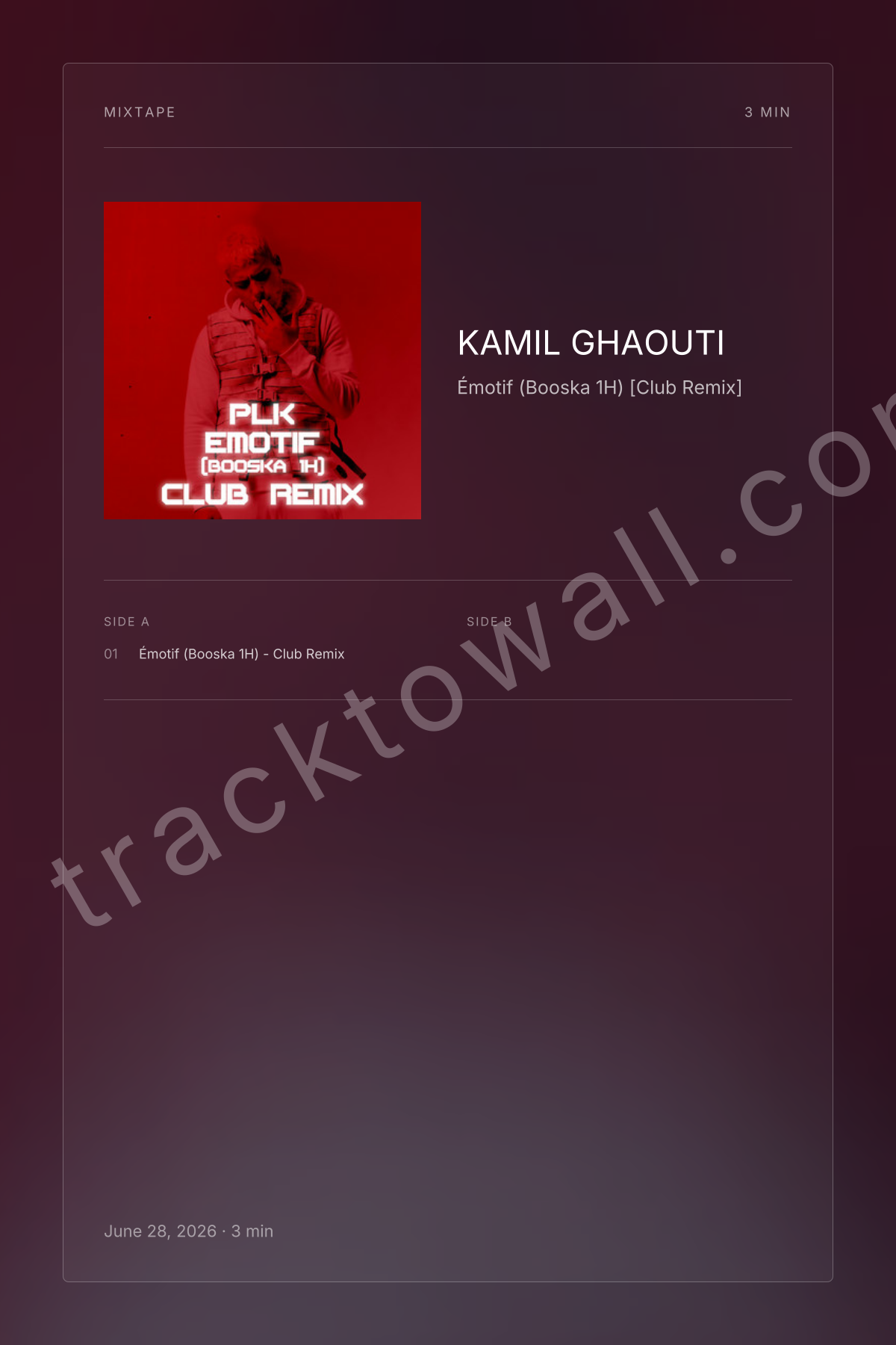Emotif Booska 1h Club Remix — Kamil Ghaouti poster